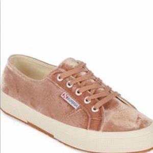 Velvet superga tennis shoes